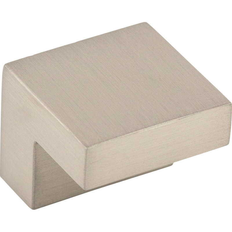 Square 1" Length Square Knob, Brushed Satin Nickel