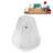 60" Streamline Soaking Freestanding Tub and Tray With Internal Drain-101698050