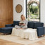 Charmant canapé modulaire avec repose-pieds pour plus de confort-1636506780
