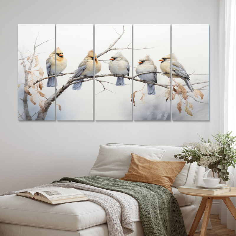 Ensemble de décorations murales oiseaux en métal Bird Silent Watcher III