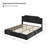 Lizette 80.5" Hydraulic Lift Up Storage Upholstered Platform Bed with Wingback Headboard-102476772