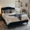 Lit plateforme tapissier Arne