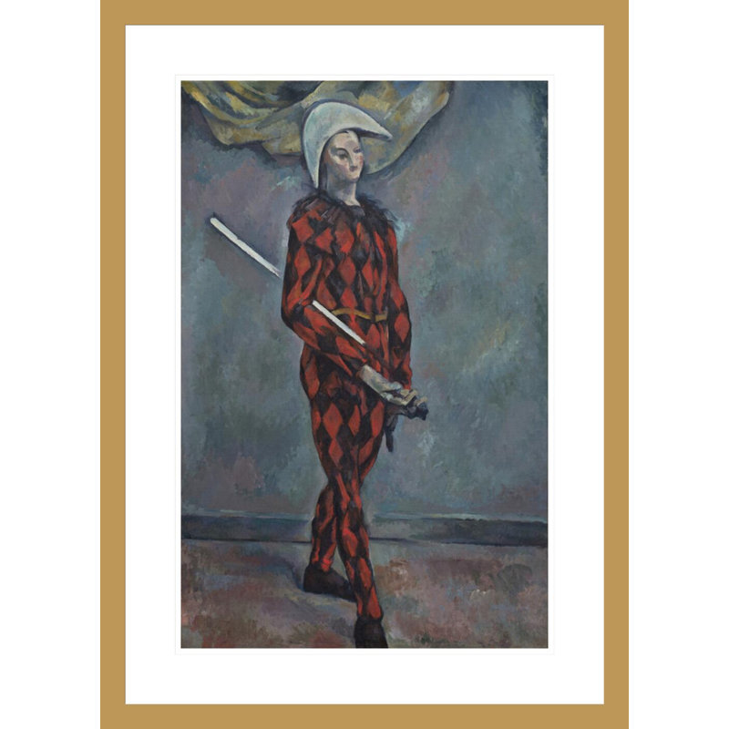 Harlequin par Paul Cézanne - estampe numérique encadrée, H 29,5 po x l 21,37 po