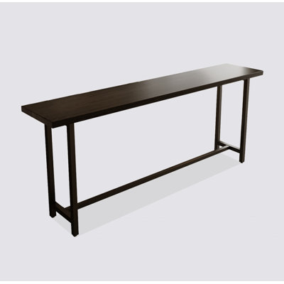 Minimalist Black Rectangular Bar Table Made Of Pine Wood