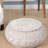 Hawley Cable Knit Cotton Upholstered Ottoman Pouf