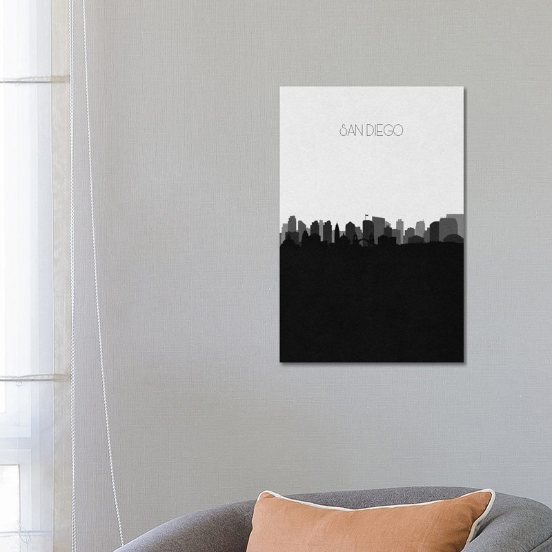 San Diego Skyline 1 Piece Wrapped Canvas Wall Art, 66.04 cm H x 45.72 cm W x 3.175 cm D