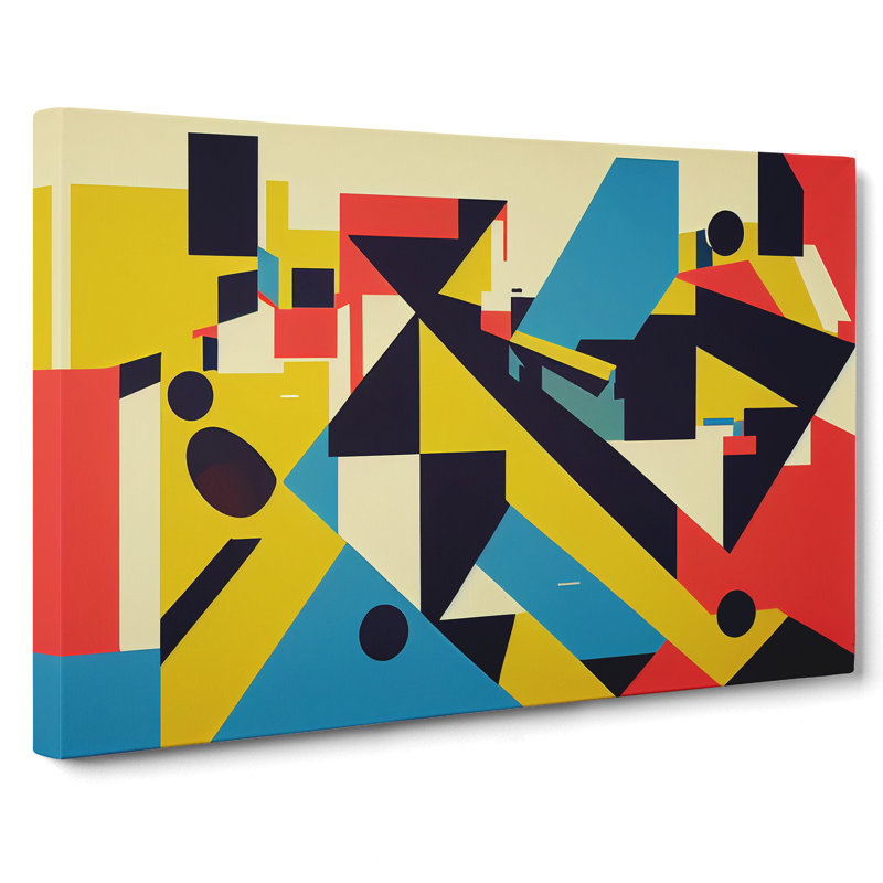 Retro Suprematism Art Vol.2 Abstract - Wrapped Canvas, 35cm H x 50cm W x 3cm D