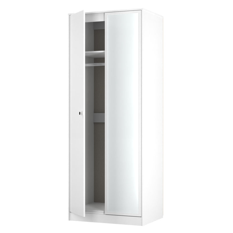 Bhargavi Manufactured Wood Wardrobe, White Matt