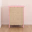 Ensemble de table de chevet 3 tiroirs rose Lurne-2028263086