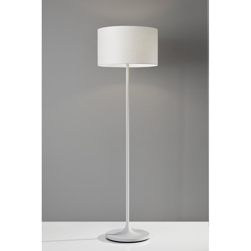 Lampe sur pied 60 po California, Blanc, Blanc