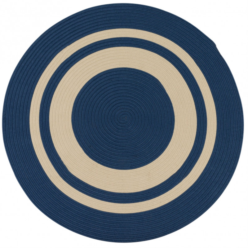 Don Indoor / Outdoor Reversible Area Rug - True Blue, Round 12'