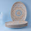 Assiette ovale en porcelaine et titane de qualité supérieure Cruise-Tangier avec pied, 31,75 cm