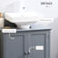 Armoire de rangement sous le lavabo gris. Conception à 2 portes et tablettes. Ajoutez de l'espace. Tablette réglable. Matériau. Capacité de poids de 33 lb. Rangement de 23,5 po x l 11,79 po x H 23,5 po avec rangement à 2 portes.