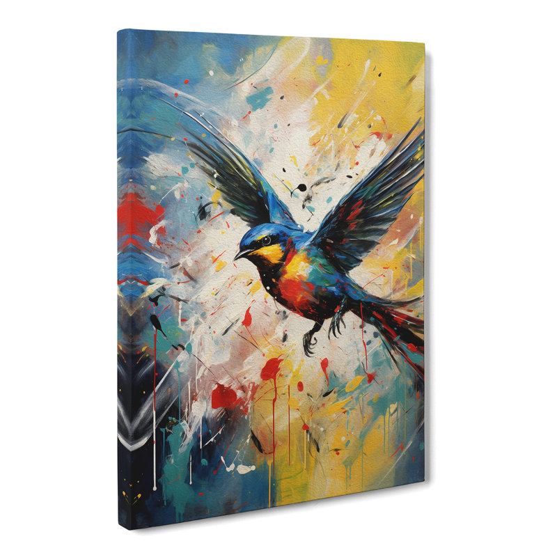 Swallow Action - Wrapped Canvas, 76cm H x 50cm W x 3cm D