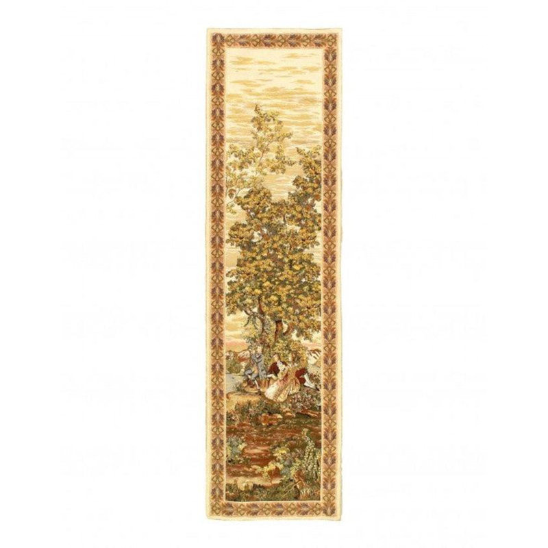 Wool Oriental Area Rug in Beige