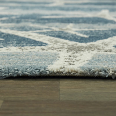 Bayshore Coastal Starfish Striped Area Rug