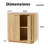 31.5'' Buffet Cabinet Sideboard With Storage Curved Wave Design For Bedroom, Living Room, Hallway, Oak,31.5''W X 15.75''D X 31.5''H.-2030167955