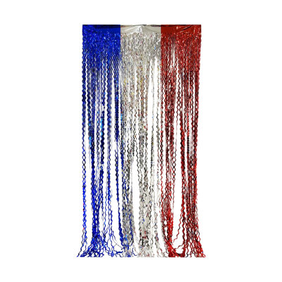 Kbndieu Independence Day Colourful Rain Curtains Suitable for Party Festival Decoration Supplies Bright Billow Scimitar Rain Curtains