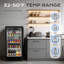 5.7 Cu.Ft Commercial Upright Beverage Display Refrigerator In Black With Glass Door