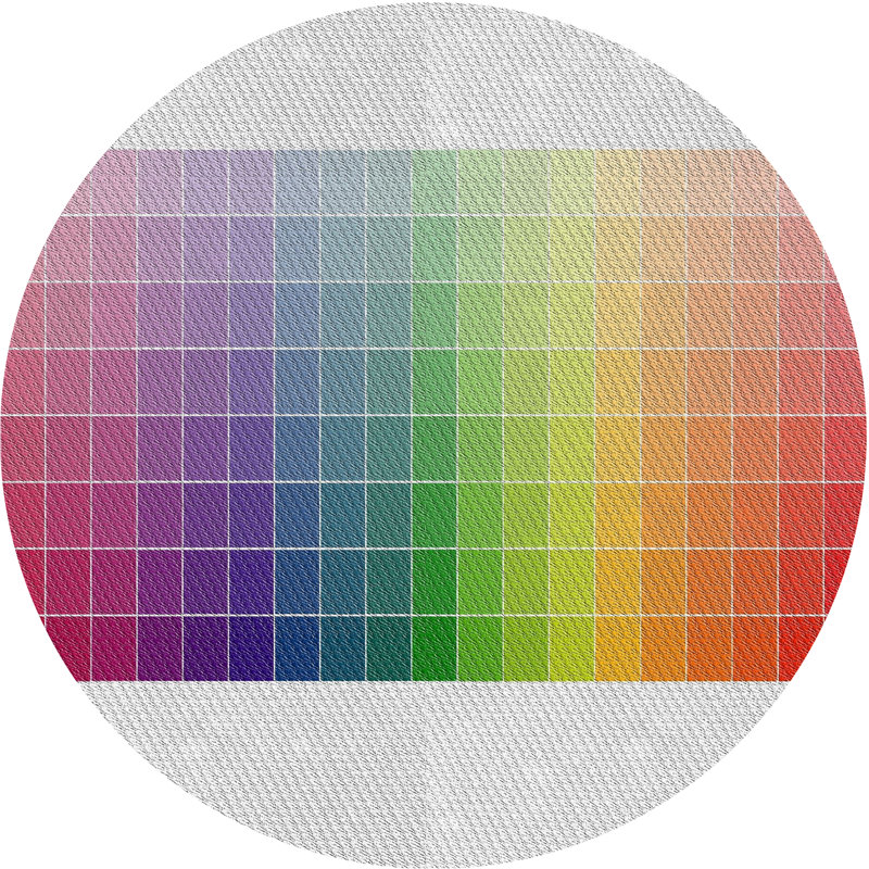 Tapis géométrique vert / rouge / violet, Rond 8 pi