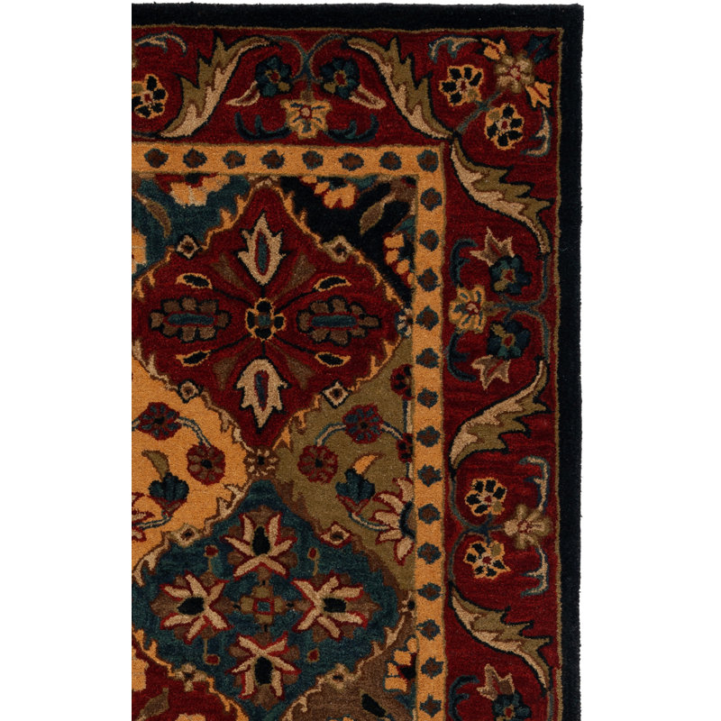 Tapis géométrique en laine / coton / latex touffeté à la main Scarlata, Rectangle 4 pi x 6 pi