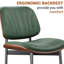  Ensemble de 2 chaises de salle à manger en similicuir de style moderne Mid-Century avec structure en bois pour les salles à manger, les cuisines et les salons-1641908316