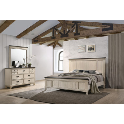 Azmeena Cream/Brown Panel Bedroom Set Special by Rosalind Wheeler