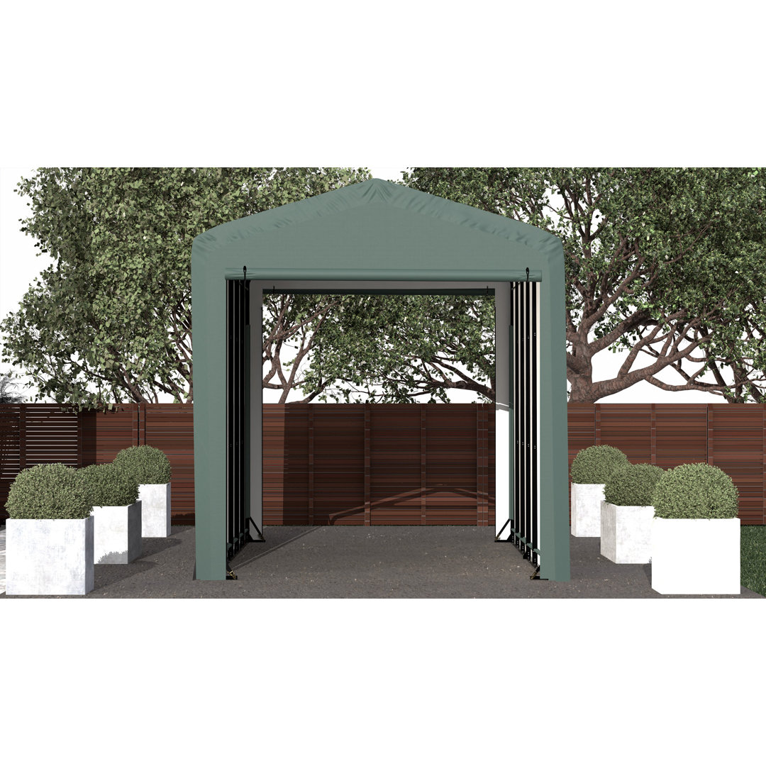 ShelterTube Wind and Snow-Load Rated Garage, 14x27x16 Green ShelterLogic