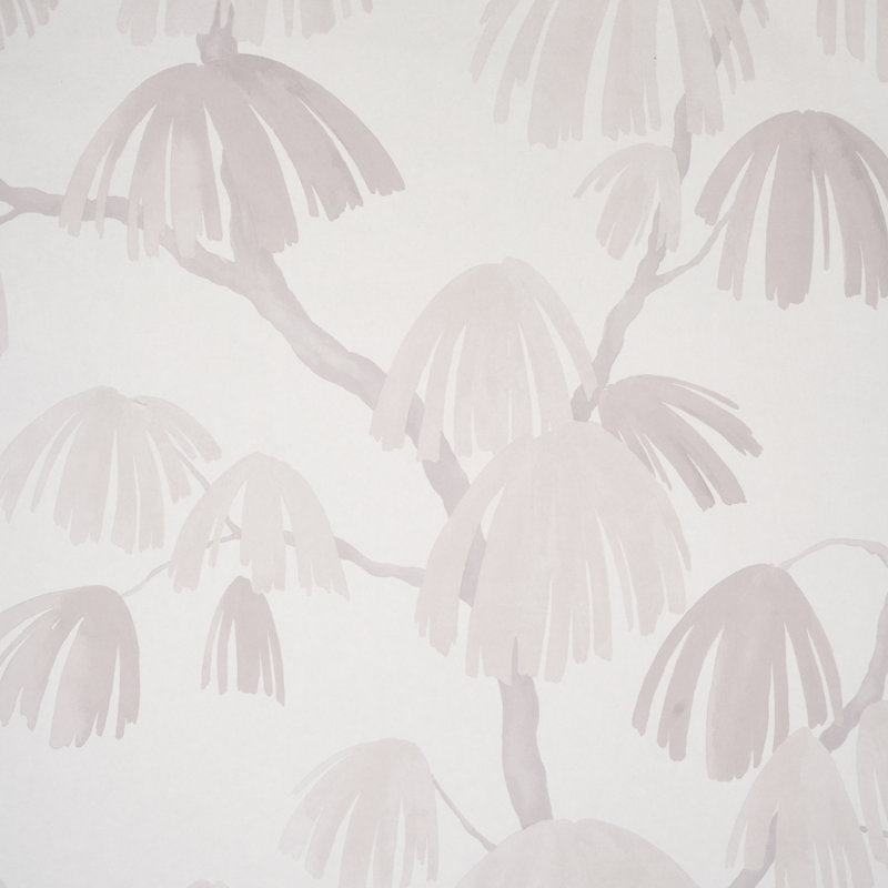 Schumacher x David Kaihoi Weeping Pine Wallpaper, Gray