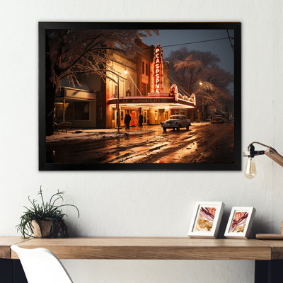 «Vintage Theatre Night Scenery - Theatres», art mural