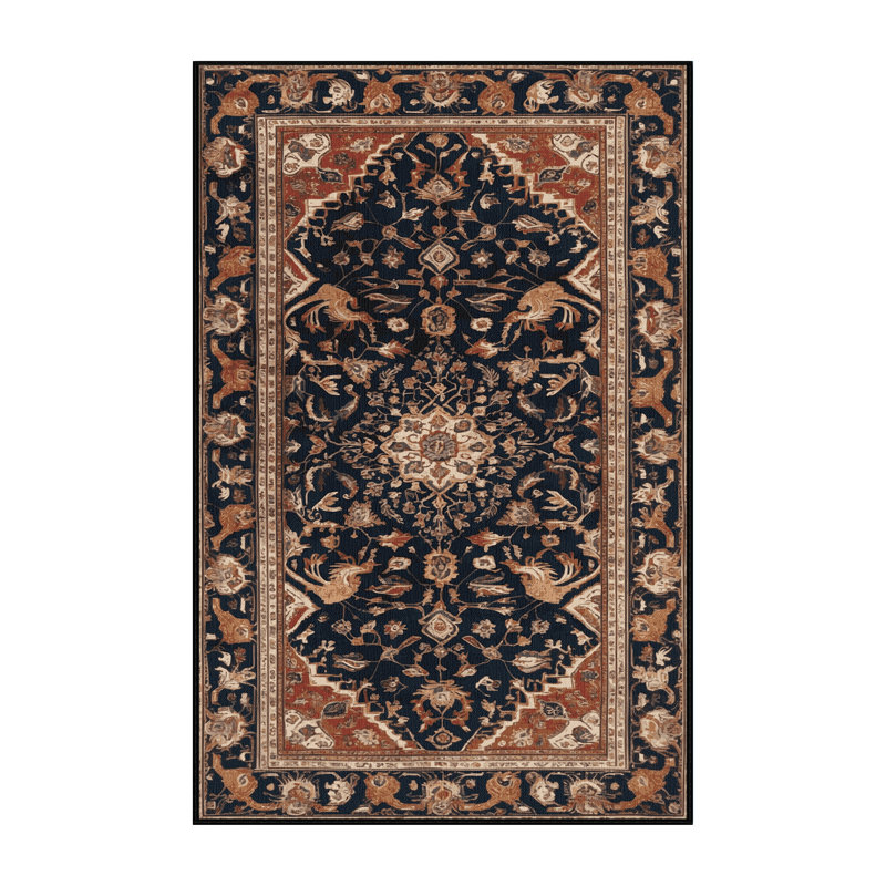 Tapis brun lavable à la machine, Rectangle de 5 pi x 8 pi