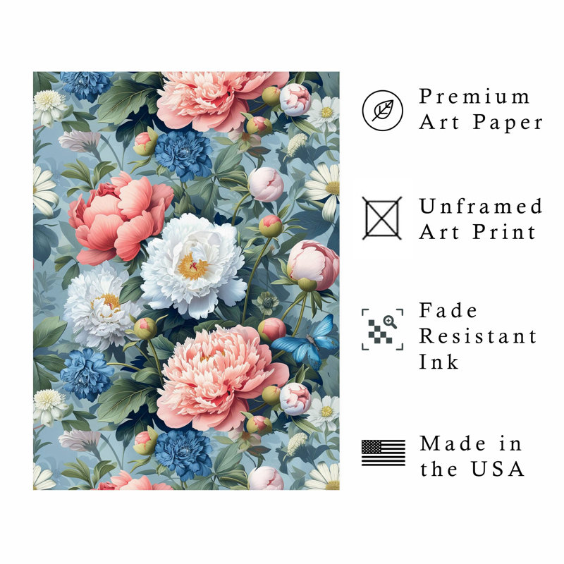 Impression d'art moderne sans cadre Floral