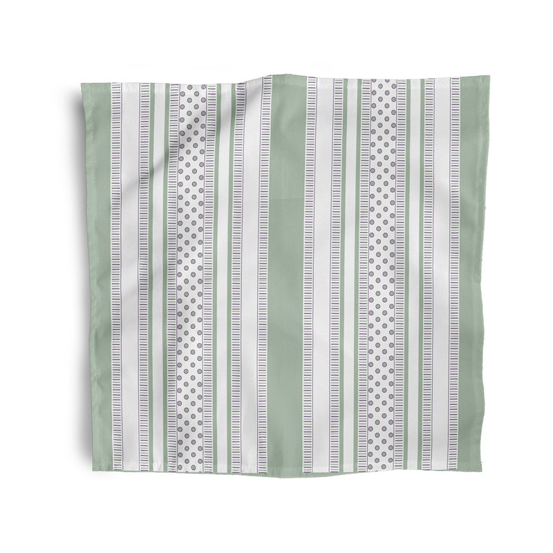 Laiden Polyester Striped Square Napkin, Purple