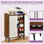 20 Pair 5 Tier Shoe Storage Cabinet with Doors-946692837