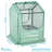 Garmer Outdoor Mini Greenhouse with Metal Raised Garden Bed with Green Cover-96706905