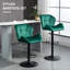 HOMCOM Bar Stools Luxurious Velvet-Touch Footrest Swivel Set Of 2-1171976752