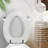 Elongated White Toilet Seat Natural Wood Toilet Seat With Zinc Alloy Hinges, Easy To Install Also Easy To Clean, Scratch Resistant By Angol Shiold (Elongated, White)-117418723
