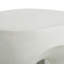 Table d'appoint ronde en béton avec finition blanc antique