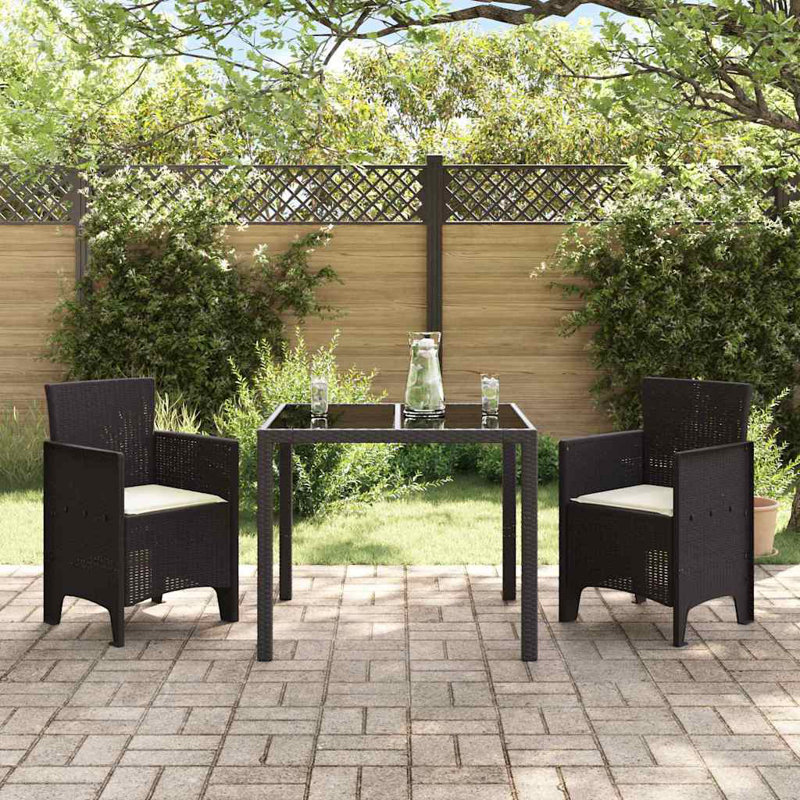 Outdoor Patio Dining Side Chair, Beige, Brown