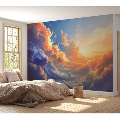 Nature Wallpaper Wall Mural - Sunset In The Clouds