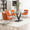 Chaise d'appoint rembourrée en velours Elian