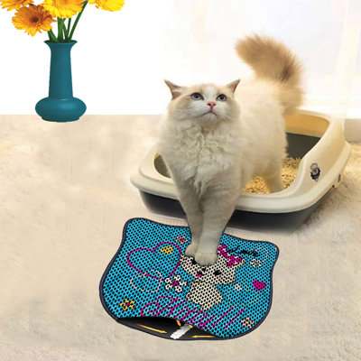 Durable Cat Litter Mat, 15.7 x 19.7 inches | 50% PVC / 50% Polyester, Machine Washable & Vacuum Friendly | Perfect for Easy Cleanup, Non-Slip Design to Keep Your Home Clean & Fresh, Ideal for Pet Owners