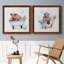 «Farm Tub Pig», ensemble de 2 peintures sur toile encadrées-10782396-10782395