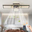 90cm 7 - Blade LED Ceiling Fan with Remote Control and Light Kit Included