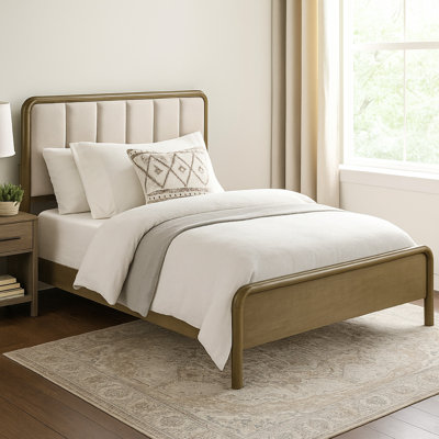 Lit Deon, capitonnage beige