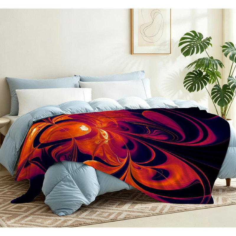 Jeté transparent en flanelle de polaire ultra douce, art fractal pour impression créative d'un côté, Jeté 50 po x 60 po
