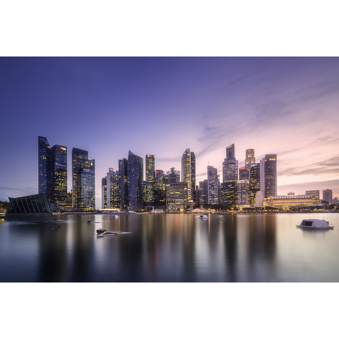 Marina Bay in Singapore - Wrapped Canvas Photograph