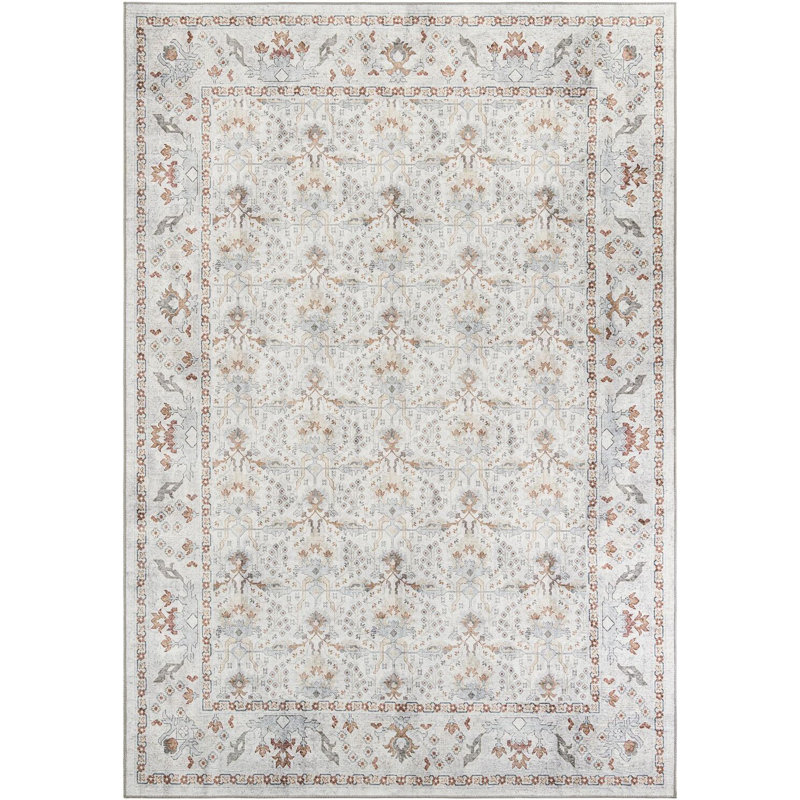 Tapis traditionnel Guljan couleur ivoire, Rectangle 8 pi 4 po x 12 pi