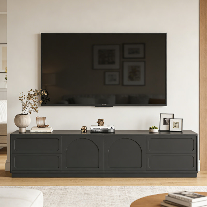 Meuble télé avec tiroirs Simple, H 17,71 po x L 78,74 po x l 15,74 po