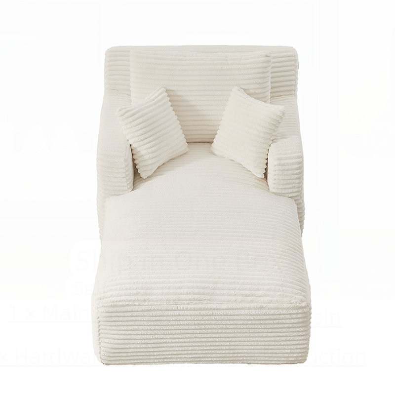 Méridienne intérieure simple, revêtement en velours côtelé moderne, aucun assemblage requis, canapé-lit confortable pour le salon, le bureau, l’appartement